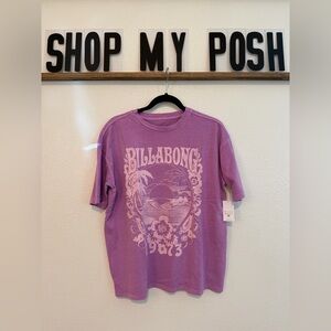 Billabong Graphic Tee Purple Size XS NWT